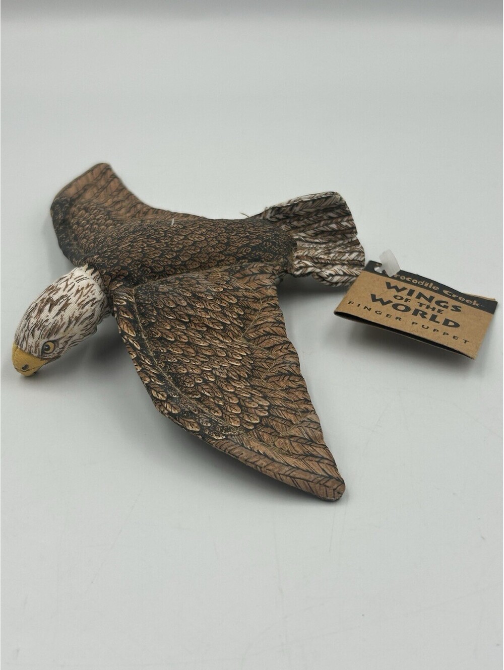 NEW Cute Vintage Crocodile Creek Wings of the World  7" Eagle Finger Puppet